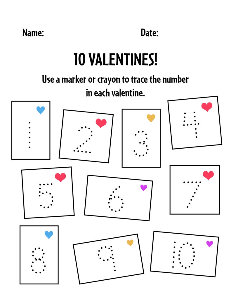 Valentine Worksheets For Preschool The Hollydog Blog