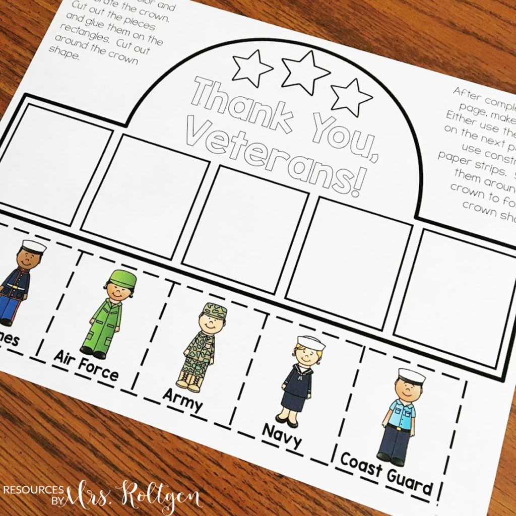 free printable veterans day worksheets