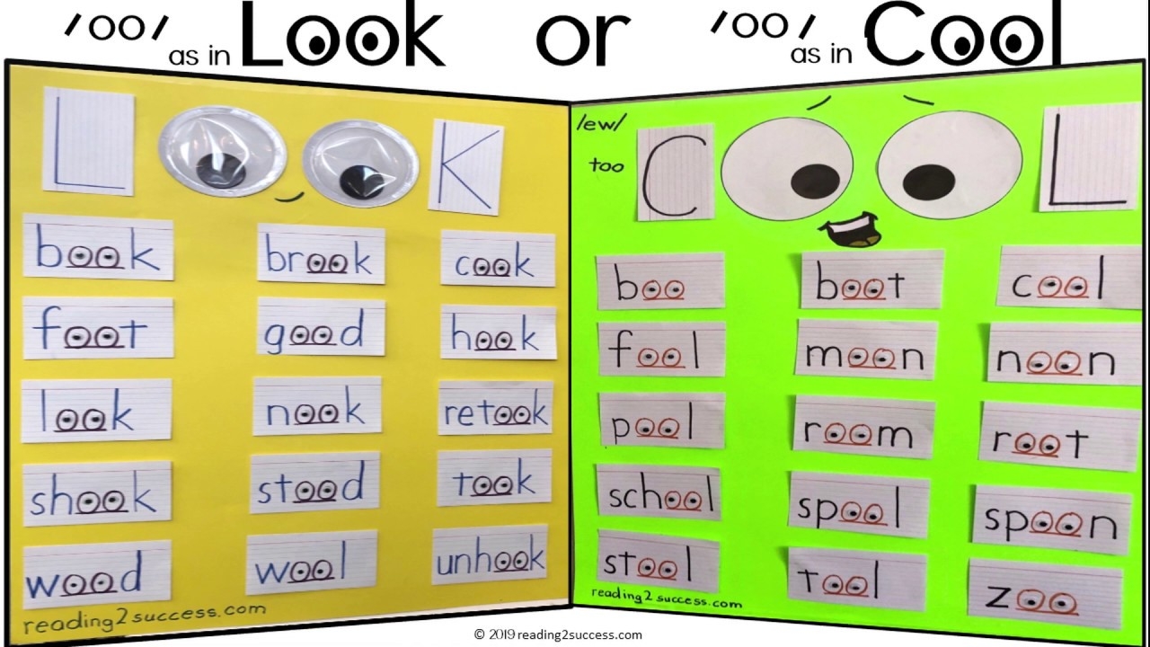 Vowel Pair oo As In Look Or oo As In Cool YouTube