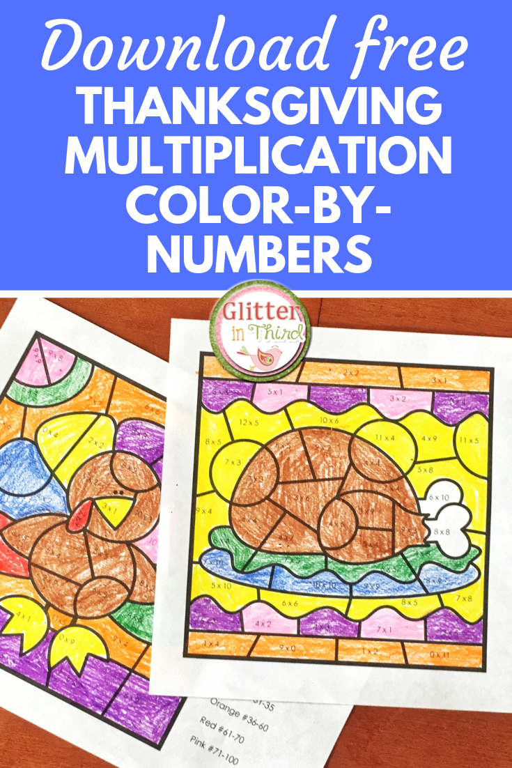 thanksgiving multiplication color by number thanksgiving multiplication color by number