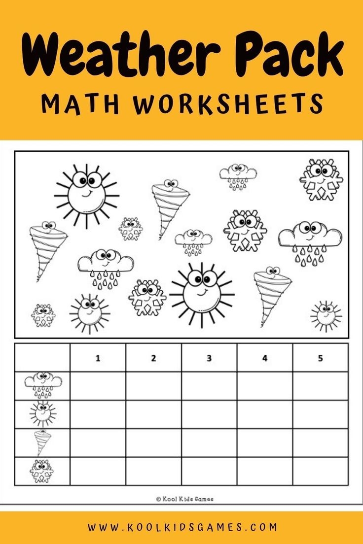 Weather Math Worksheets Pack Weather Math Worksheets Pack