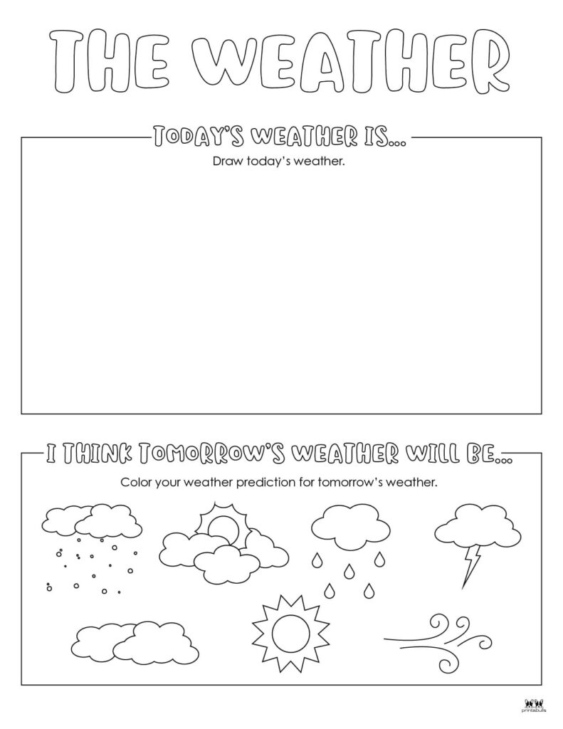 kindergarten weather worksheets
