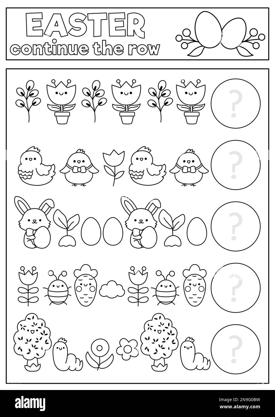easter worksheet for preschool