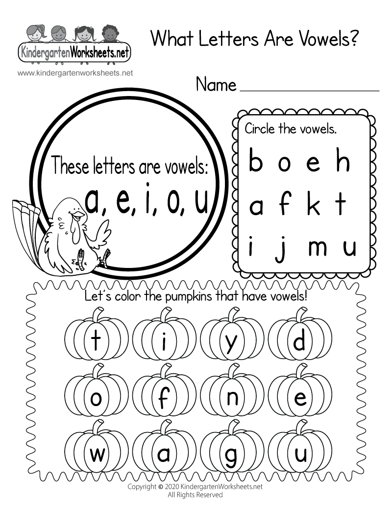 What Letters Are Vowels Worksheet Free Printable Digital PDF