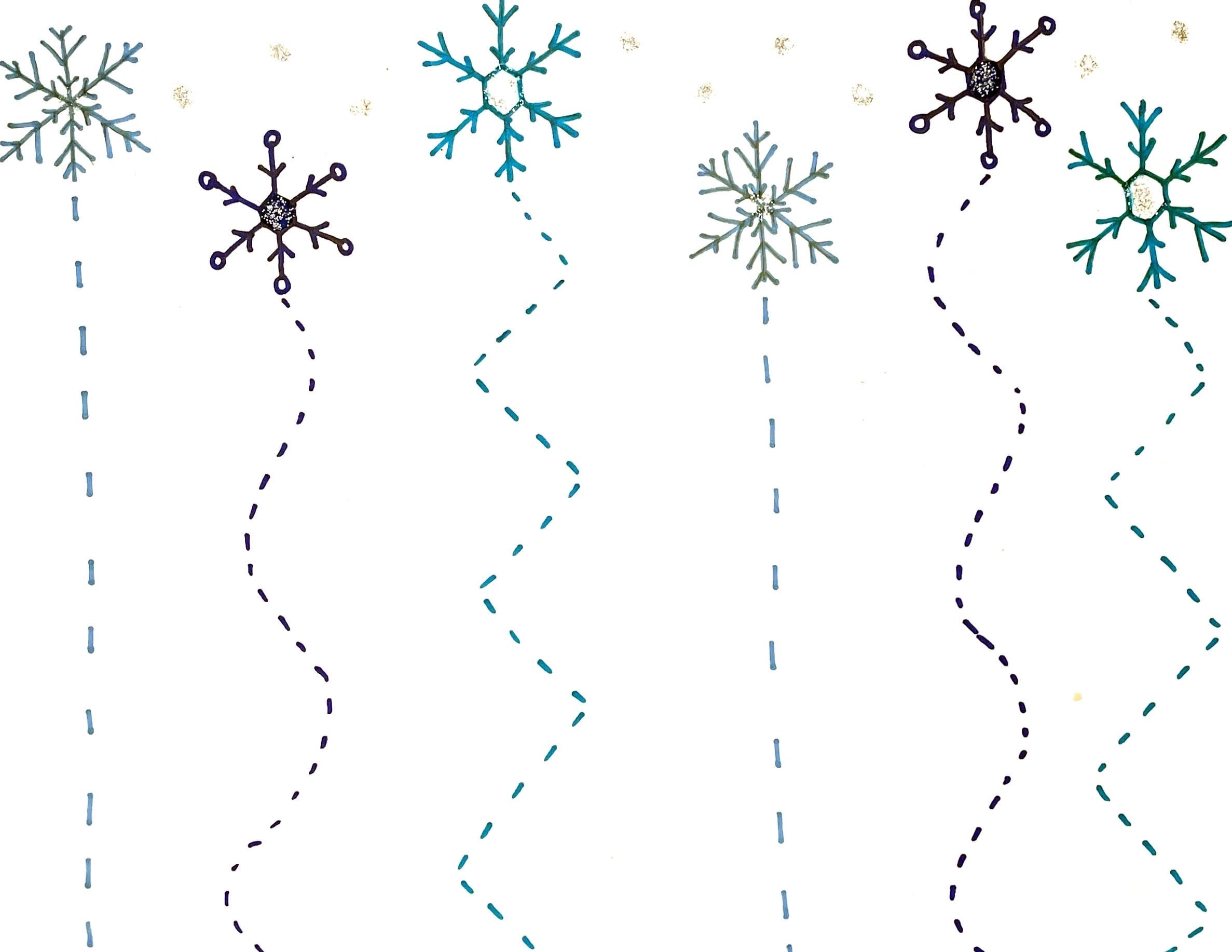 Winter Cutting Worksheet Snowflake Pre writing Cutting Scissor Skills Toddler Preschool Etsy