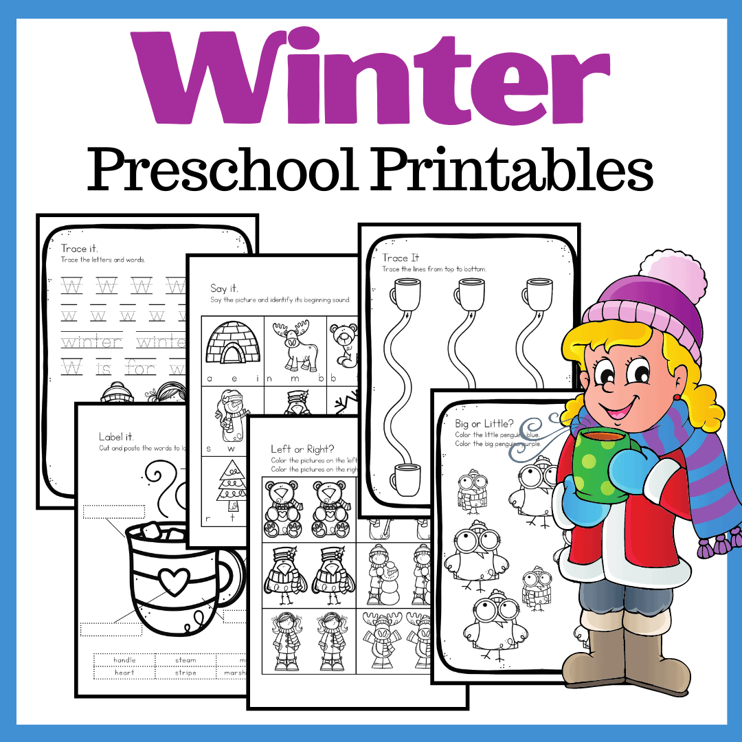 winter worksheets preschool
