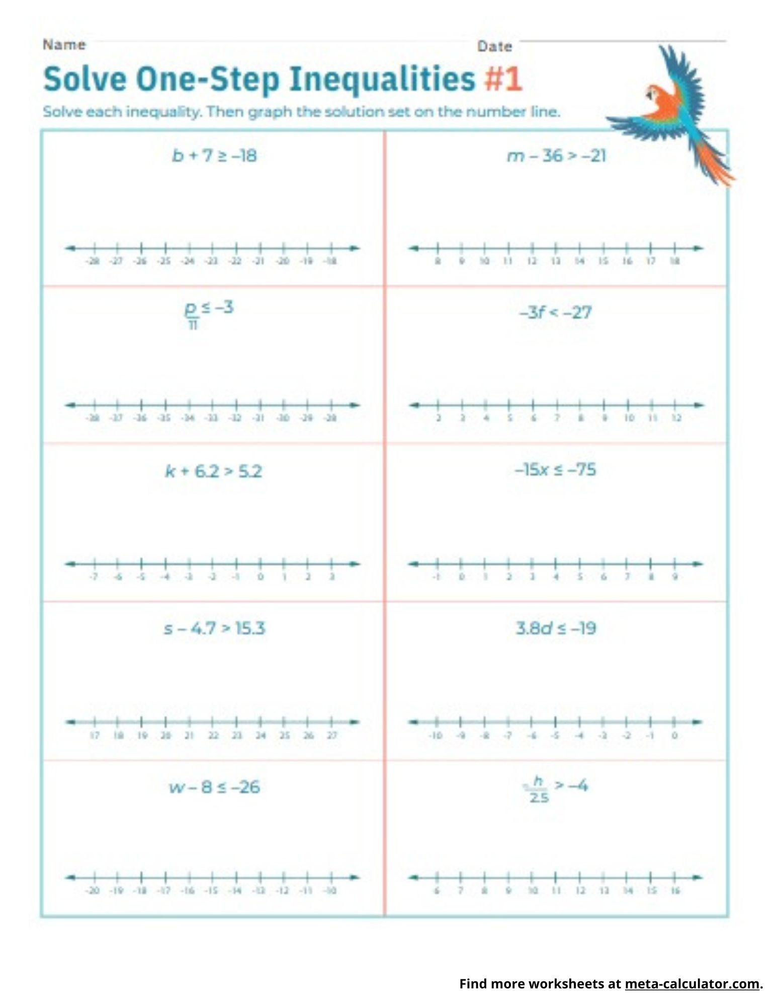 calculator math worksheets