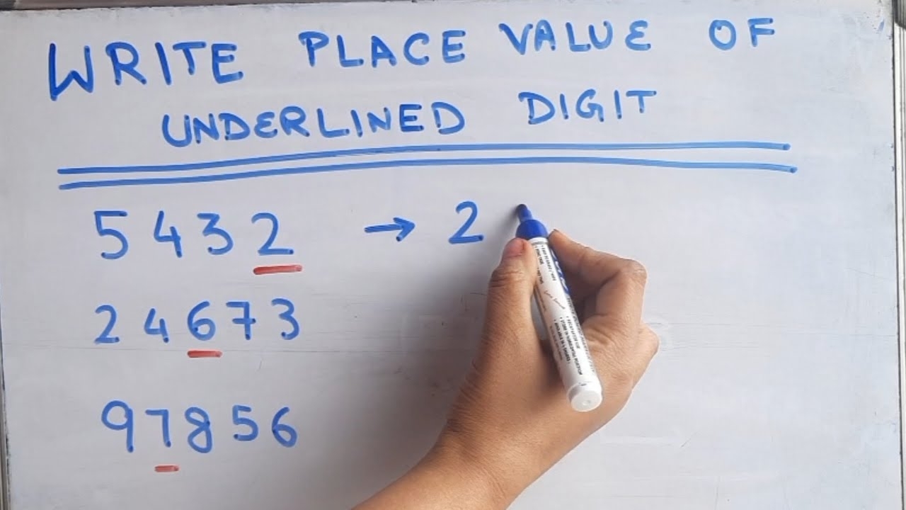 Write Place Value Of The Underlined Digit placevalue class5math YouTube