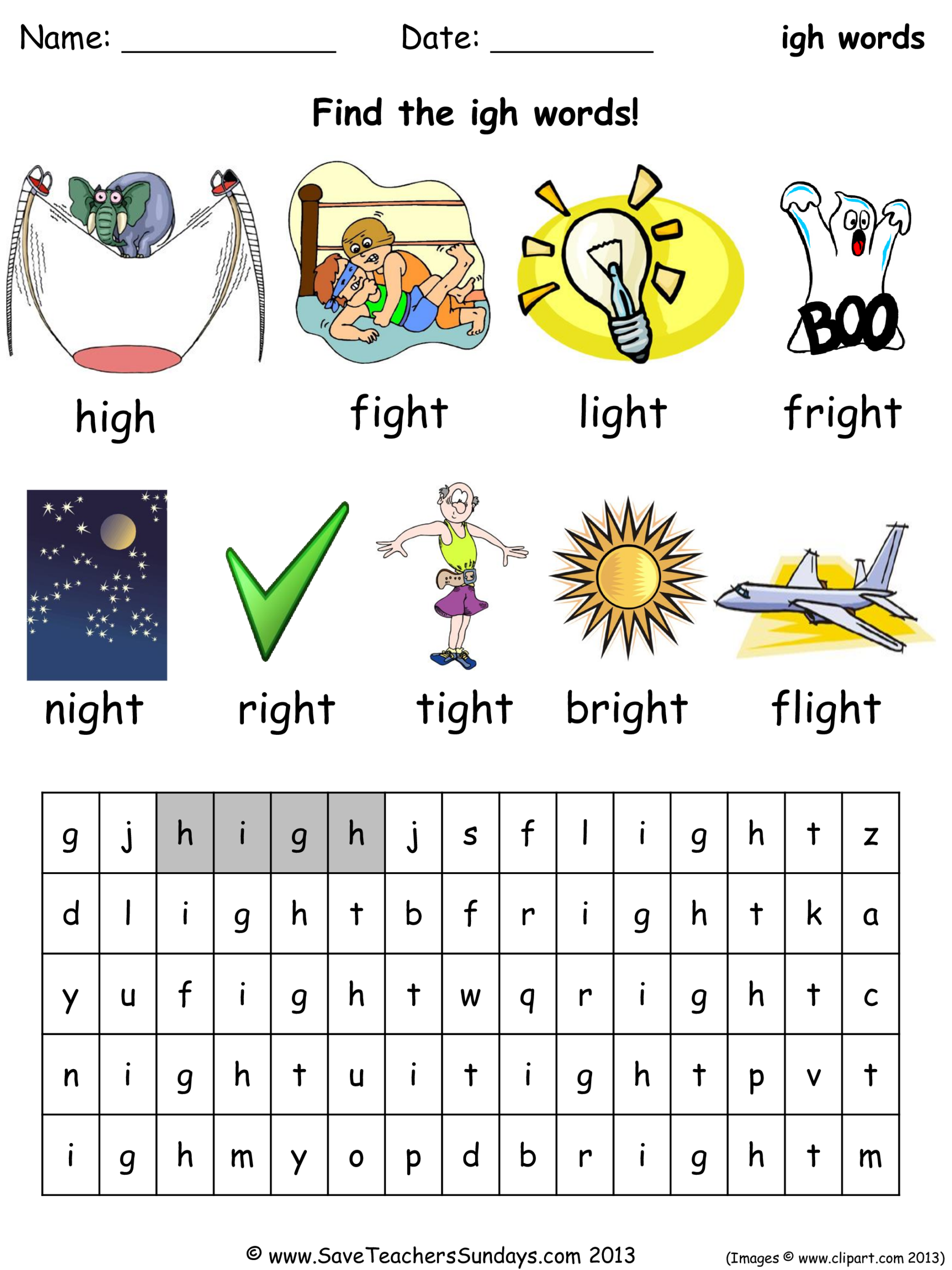 Year 1 Igh Worksheets Lesson Plans And Other Primary Teaching Worksheets Library