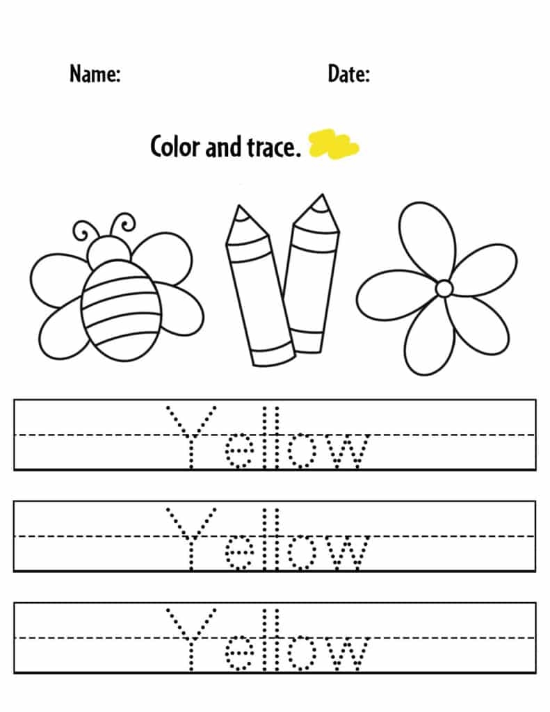 Yellow Color Activities And Worksheets For Preschool The Worksheets Library